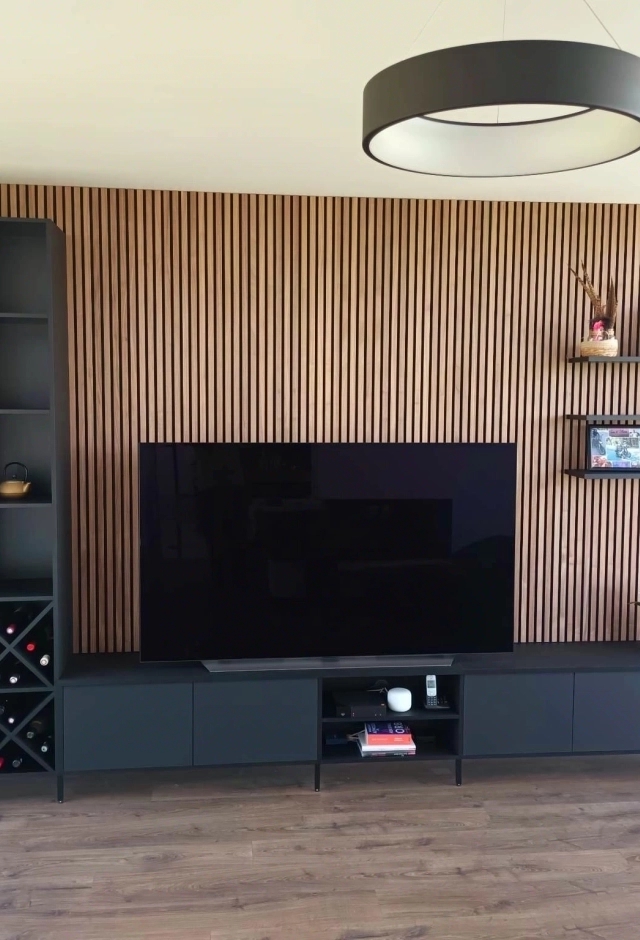 Meuble TV avec panneaux Wood up